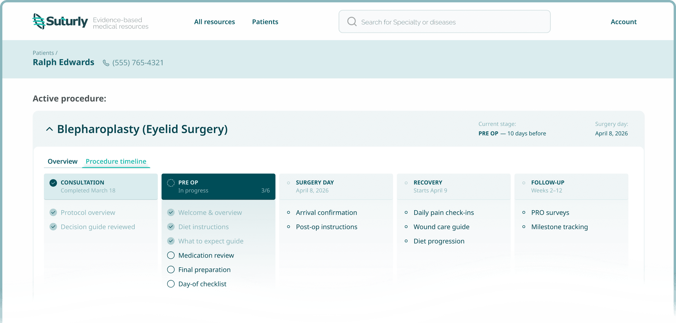 Suturly surgeon workflow preview